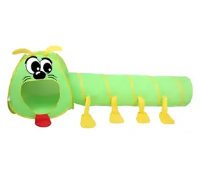 PIXINO Tunnelsystem 2-in-1 Tausendfüßler / Kinderzelt mit Tunnel / 72 × 72 × 72 cm / ab 3 Jahren