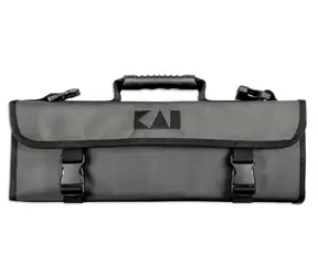 KAI Messerset Wasabi Schwarz / 5-teilig + Kochtasche / Edelstahl 6A/1K6 / 58 HRC