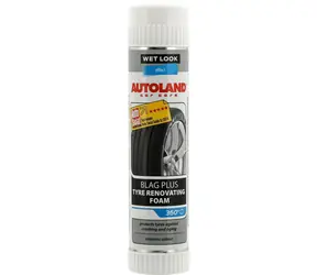 Autoland Reifenreinigungsschaum 400 ml / Reifenreiniger / berührungslos / UV-Schutz / Sprühgerät