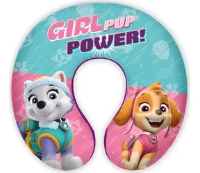 Paw Patrol Mädchenkissen für Kinder / Reisekissen mit Paw Patrol Motiv / Durchmesser 21 cm