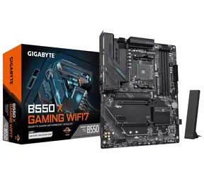 GIGABYTE B550 X GAMING WIFI7 (Rev. 1.x) / Mainboard / AMD B550 / Sockel AM4 / 4X DDR4 / Wi-Fi 7 / 2,5-G-LAN / ATX