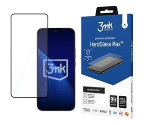 3MK HardGlass Max Schwarz für Honor 400 Lite / Gehärtetes Glas / Vollständige Abdeckung / 9H