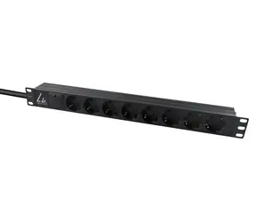 Lanview Rackový PDU 19" 8x Schuko / Rozvodný panel / 1U / 16 A / 3 m / Přepěťová ochrana