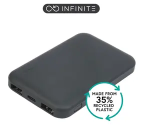 eSTUFF INFINITE schwarz / Powerbank / 5.000 mAh / USB-C / 2x USB-A / Schnellladefunktion
