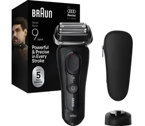 Braun Series 9 Sport 9110s schwarz / Rasierer / Herren / Slider / Ladekabel