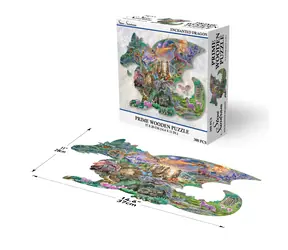 Prime 3D-Holzpuzzle „Verzauberte Drachen“ / 300 Teile