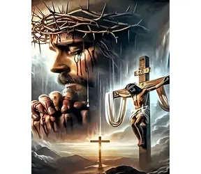 Norimpex Diamantmalerei Jesus - Beweinung am Karfreitag / 30x40 cm