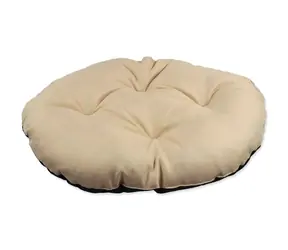 Hundefantasie-Kissen, hellbeige / 52 x 45 x 6 cm / Polyester / Für kleine und mittelgroße Hunde / Runde Form