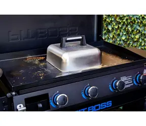 Pit Boss Edelstahl-Grilldeckel, quadratisch, 30,5 x 30,5 x 10 cm
