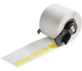 BRADY selbstlaminierende Vinyl-Etiketten für M610 / Druckeretiketten / quadratisch / gelb-transparent / 250 Stück.