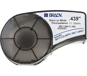 BRADY PermaSleeve Schrumpfschlauch / Kabelmarkierungsschlauch / Polyolefin / Kompatibel mit BMP21- PLUS, BMP21, IDPAL