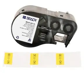 BRADY B-427 Selbstlaminierende Vinyl-Etiketten gelb / Druckeretiketten / Vinyl / 25,4 x 38,1 mm / 180 Stück