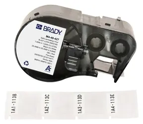 BRADY Selbstlaminierende Vinyl-Etiketten Weiß / Druckeretiketten / Vinyl / 25,4 x 25,4 mm / BMP41, BMP51, BMP53, M511