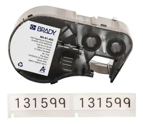 BRADY Polyester-Etiketten für BMP41/BMP51/BMP53/M511 / Druckeretiketten / 12,7 x 50,8 mm / Glänzend / 80 Stück