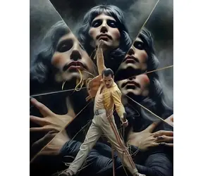 Norimpex Diamantmalerei Freddie Mercury (2003265) / 30x40 cm