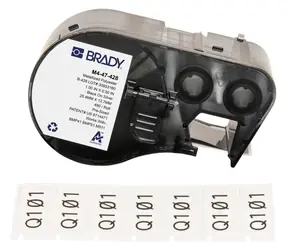 BRADY Metallisierte Polyester-Etiketten, weiß / Druckeretiketten / matt / 480 Stück / 25,4 × 12,7 mm