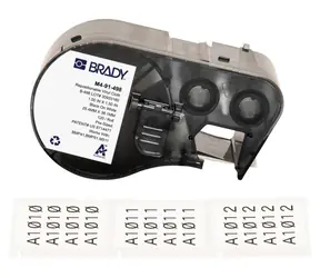 BRADY Vinyl-Etiketten CleanLift 25,4 x 38,1 mm weiß / Druckeretiketten / Textilvinyl / Zur Kabelmarkierung