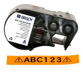 BRADY Druckerfarbband M410/BMP41/M510/BMP51/BMP53/M511 / Etikettendruckerfarbband / 19,1 mm / schwarz-orange