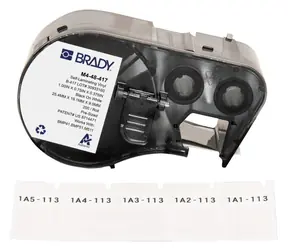 BRADY Selbstlaminierende Vinyl-Etiketten mit hoher Haftung / Druckeretiketten / 19,05 x 25,4 mm / Weiß / 200 Stück