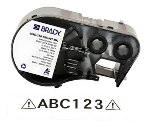BRADY -Etiketten für M410, BMP41, M510, BMP51, BMP53, M511 / Druckeretiketten / schwarzer Druck / weißer Hintergrund / 19 mm