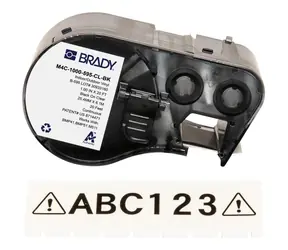 BRADY Etikettendruckerband 25 mm schwarz/transparent / für Drucker M410, BMP41, M510, BMP51, BMP53, M511 / Vinyl