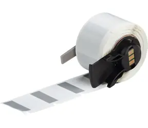 BRADY Selbstlaminierende Vinyl-Etiketten für M610/M611/BMP61 / Druckeretiketten / Grau-Transparent / 2,54 x 2,54 cm