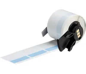 BRADY selbstlaminierende Vinyl-Etiketten blau-transparent / Druckeretiketten / Vinyl / 38 x 38 mm / für Kabel