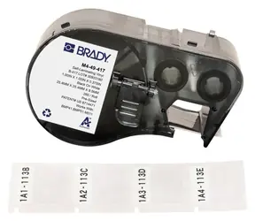 BRADY Selbstlaminierende Vinyl-Etiketten / Druckeretiketten / Vinyl / Weiß / 2,54 x 2,54 cm / 260 Stück