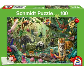 Schmidt Puzzle Bunter Dschungel / 100 Teile / 36,1 x 24,3 cm
