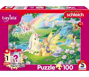 Schmidt Puzzle Bayala: Magische Einhörner / 100 Teile / Schleich Figur / 36,1 × 24,3 cm