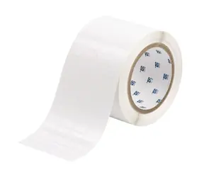 BRADY Polyester-Etiketten, glänzend weiß / Druckeretiketten / Polyester / 76 mm Kern