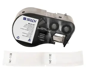 BRADY B-427 weiße / Druckeretiketten / selbstlaminierend / Vinyl / 25,4 x 63,5 mm / 110 Stück.