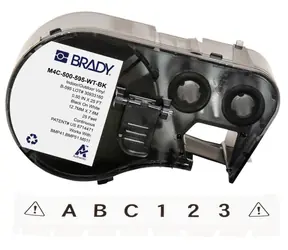 BRADY Etikettendruckerband 12,7 mm schwarz/weiß / für Drucker M410, BMP41, M510, BMP51, BMP53, M511 / Vinyl