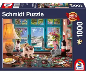Schmidt Puzzle Puzzletisch für Puzzleliebhaber / 1000 Teile / Größe 69,3 × 49,3 cm
