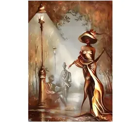 Norimpex Diamantmalerei Frau mit Hut (1008674) / 30x40 cm