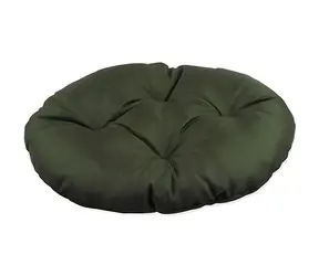 Hunde-Fantasiekissen, khaki, 47 x 40 x 6 cm / Bettchen / Runde Form / Abnehmbarer Bezug / Für kleine und Zwerghunde