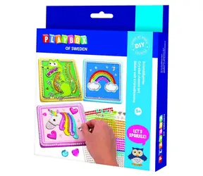 SMT CREATOYS Diamantmalerei 3-teilig mit Zubehör / Set in einer Box / 18 x 21 cm / ab 5 Jahren