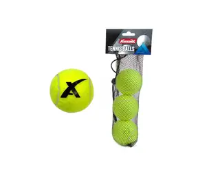 TEDDIES Tennisbälle / 3 Stück / Gummi / im Netz / ab 14 Jahren