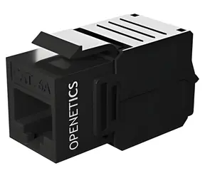 ITS Keystone-Buchse RJ45 CAT6A schwarz / Keystone-Stecker / UTP / ungeschirmt / selbstschneidend