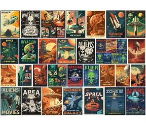 EUROGRAPHICS Puzzle Vintage-Poster Aliens / 1000 Teile / 68 x 48 cm