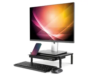 Allsop Metal Art Dreistufiger Monitorständer / Höhenverstellbar / bis zu 27 Zoll / mit Schublade