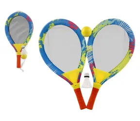 TEDDIES Beach-Tennis-Set / 2x Schläger / Ball / Metall/Kunststoff / ab 3 Jahren