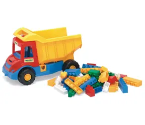 Wader Car Multitruck mit Würfeln / 38 cm / Kunststoff / 2 Farben / 12 m+