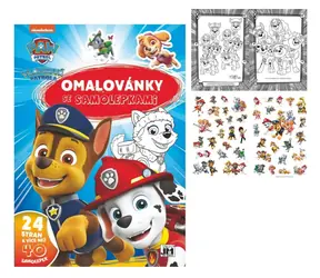 JIRI MODELS Malbuch mit Stickern Paw Patrol / 24 Seiten / über 20 Sticker / 21 x 30 cm / ab 3 Jahren
