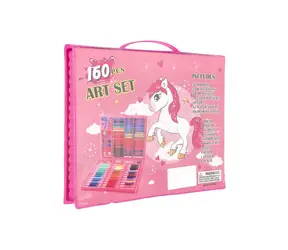 TEDDIES Einhorn-Bastelset / 160 Teile / Kunststoffkoffer / ab 14 Jahren