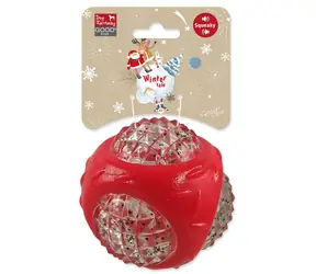 DOG FANTASY Spielzeug Winter Tale Ball / Quietschball / Gummi / 9 cm
