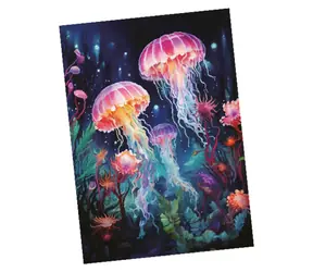 Albi SCIENCE Diamantmalerei Qualle / 30x40 cm / ab 6 Jahren