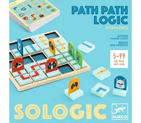 DJECO Logikspiel Sologic - Pfad Pfad / Logikspiel / 4 Schwierigkeitsstufen / FSC-zertifiziertes Holz