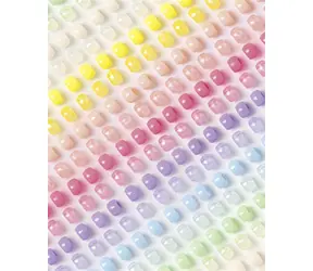 FOLIA Perlen Pastell Jumbo / Acryl / 7 Pastellfarben / O 9 mm / 500 g
