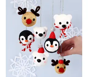 CREATIV COMPANY Kreatives Set Weihnachtsdekorationen Tiere / ab 4 Jahren
